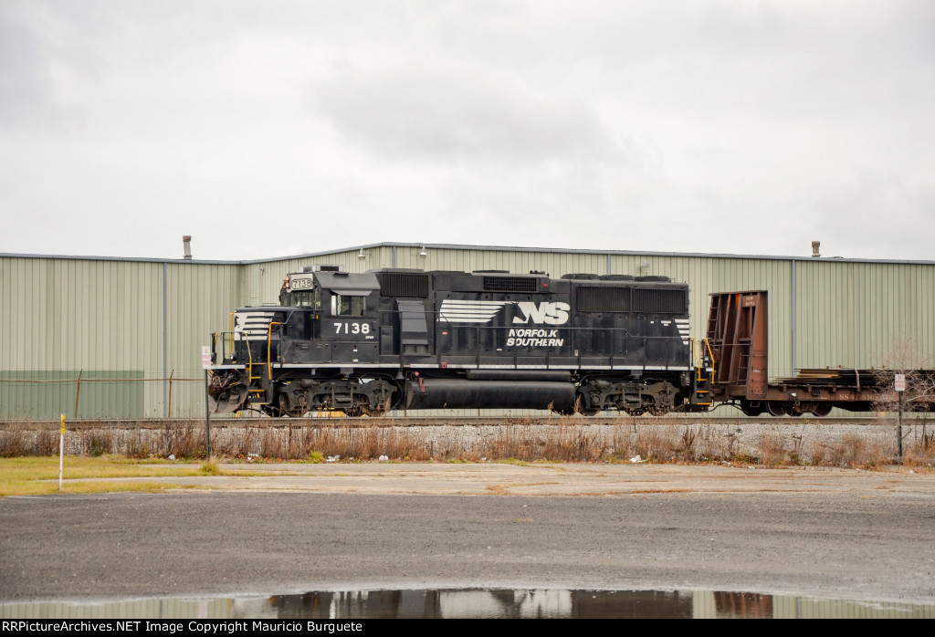 NS GP60 Locomotive making moves in the yard